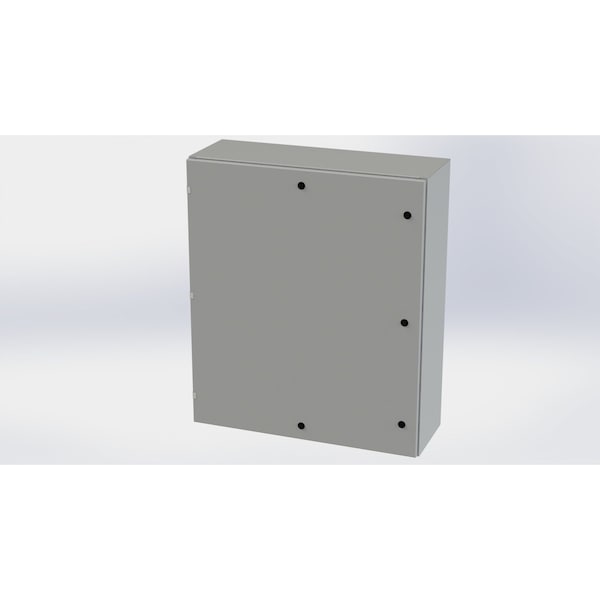 1/4 Turn Latch Electrical Enclosures, 42 in H, 12 in D, 36 in W, NEMA 3R, 4, 12, 13, Carbon Steel